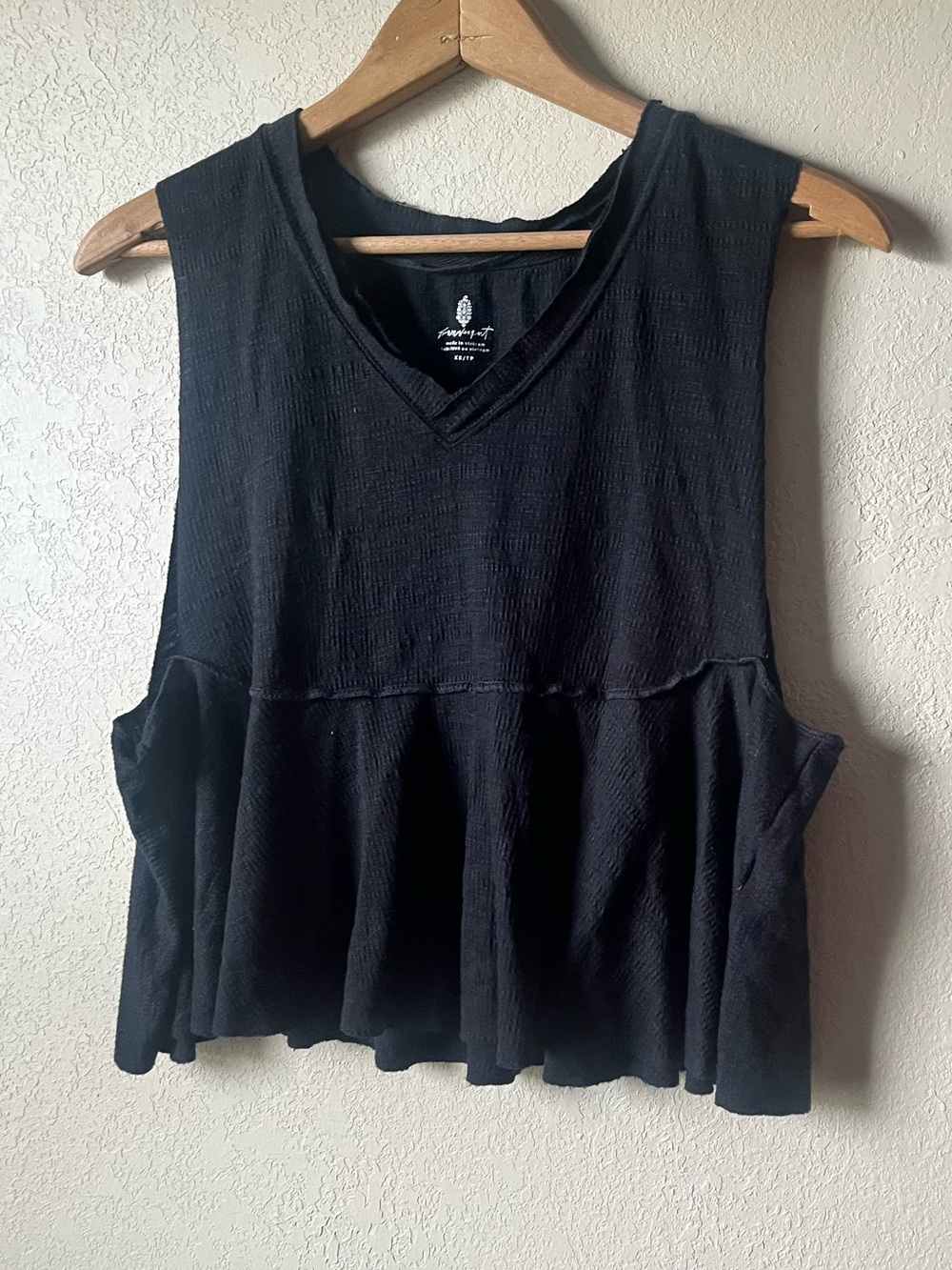 Free People Movement Black Vneckline Tank